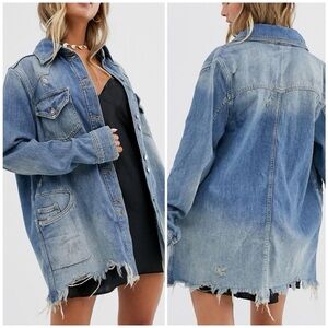 Free People Moonchild Denim Shirt Jacket
